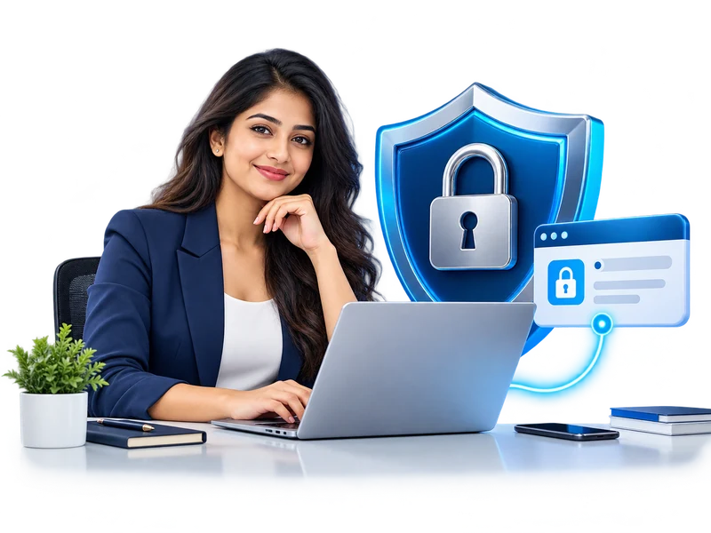 Security professional helping protect a website with SSL encryption