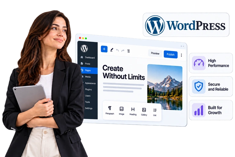 WordPress hosting with a site editor, performance, security, and room to grow